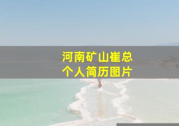 河南矿山崔总个人简历图片