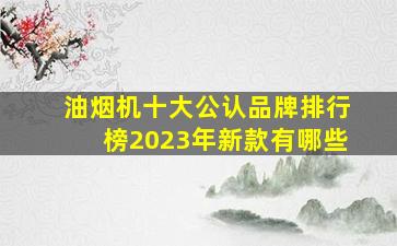 油烟机十大公认品牌排行榜2023年新款有哪些