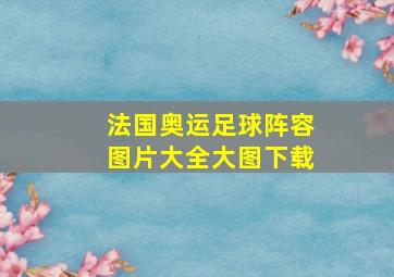 法国奥运足球阵容图片大全大图下载