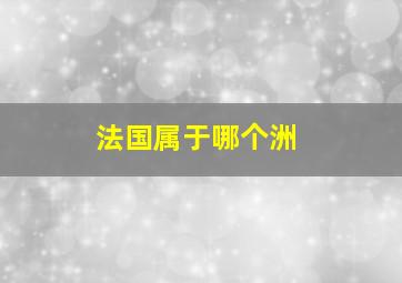 法国属于哪个洲