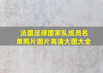 法国足球国家队成员名单照片图片高清大图大全