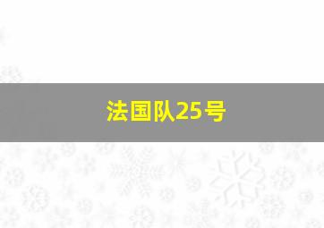 法国队25号