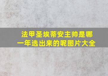 法甲圣埃蒂安主帅是哪一年选出来的呢图片大全