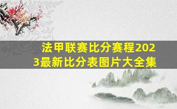 法甲联赛比分赛程2023最新比分表图片大全集