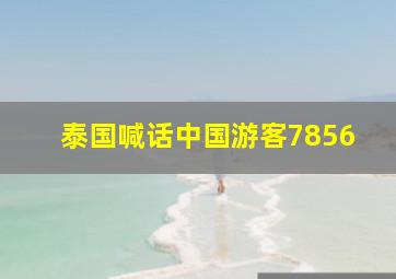 泰国喊话中国游客7856