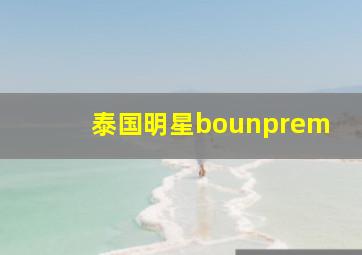 泰国明星bounprem