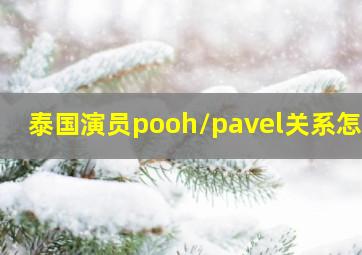 泰国演员pooh/pavel关系怎样