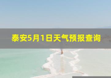 泰安5月1日天气预报查询