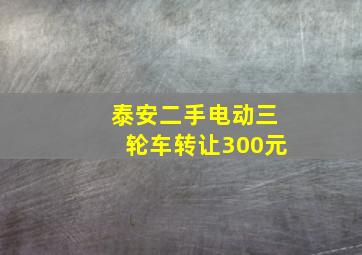 泰安二手电动三轮车转让300元