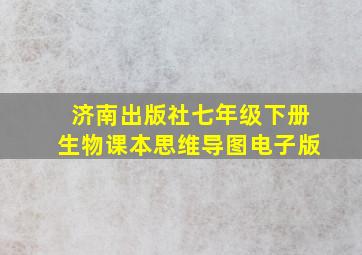 济南出版社七年级下册生物课本思维导图电子版