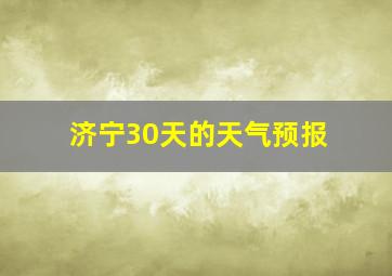 济宁30天的天气预报