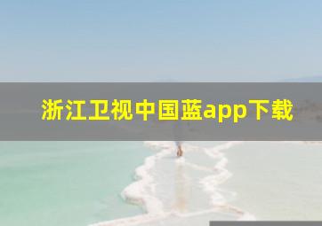 浙江卫视中国蓝app下载