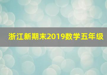 浙江新期末2019数学五年级