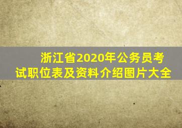 浙江省2020年公务员考试职位表及资料介绍图片大全