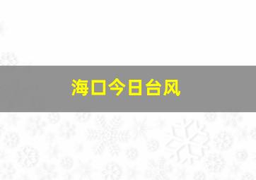 海口今日台风