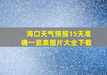 海口天气预报15天准确一览表图片大全下载