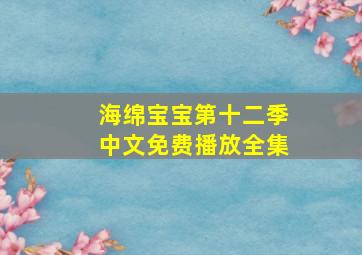 海绵宝宝第十二季中文免费播放全集