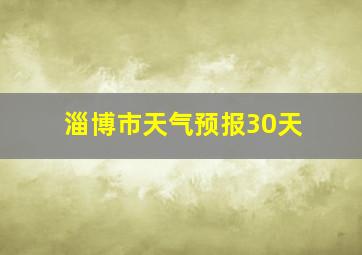 淄博市天气预报30天