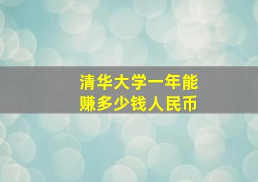 清华大学一年能赚多少钱人民币