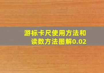 游标卡尺使用方法和读数方法图解0.02