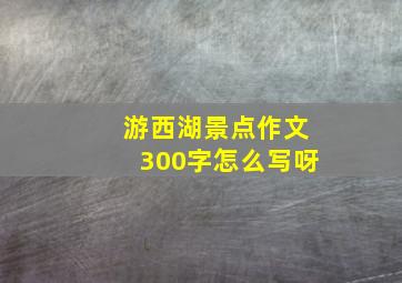 游西湖景点作文300字怎么写呀