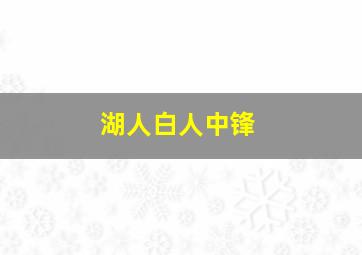 湖人白人中锋