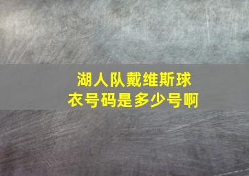 湖人队戴维斯球衣号码是多少号啊