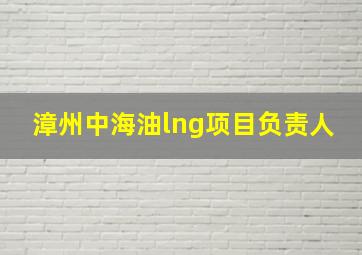 漳州中海油lng项目负责人