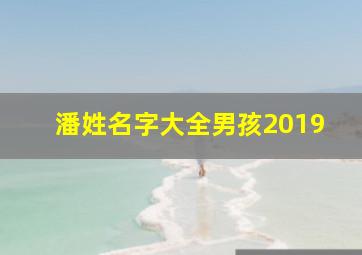 潘姓名字大全男孩2019