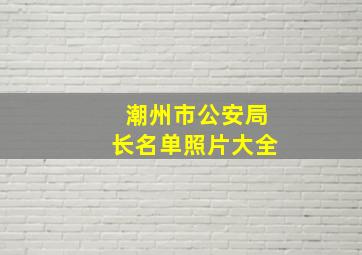 潮州市公安局长名单照片大全