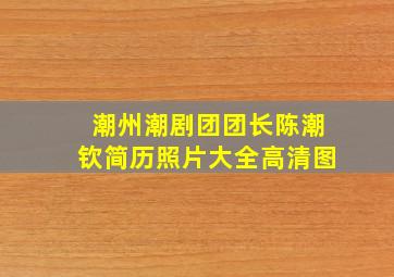 潮州潮剧团团长陈潮钦简历照片大全高清图