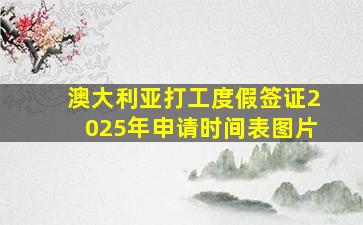 澳大利亚打工度假签证2025年申请时间表图片