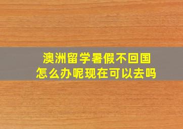 澳洲留学暑假不回国怎么办呢现在可以去吗