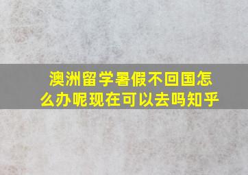 澳洲留学暑假不回国怎么办呢现在可以去吗知乎