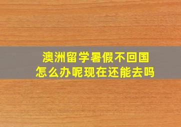 澳洲留学暑假不回国怎么办呢现在还能去吗