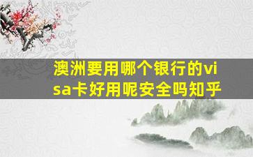 澳洲要用哪个银行的visa卡好用呢安全吗知乎