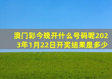 澳门彩今晚开什么号码呢2023年1月22日开奖结果是多少