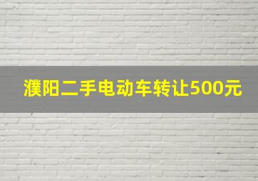 濮阳二手电动车转让500元