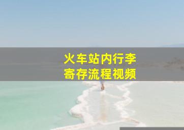 火车站内行李寄存流程视频