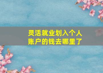 灵活就业划入个人账户的钱去哪里了