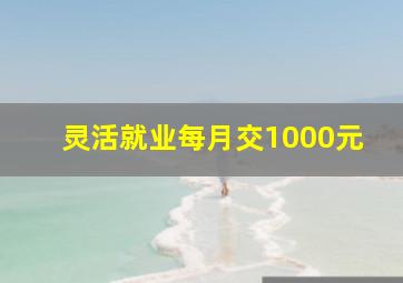 灵活就业每月交1000元