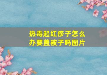 热毒起红疹子怎么办要盖被子吗图片