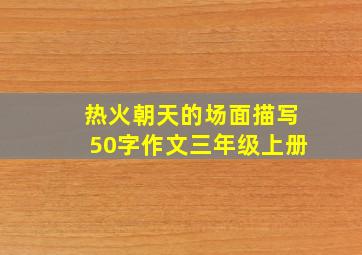 热火朝天的场面描写50字作文三年级上册