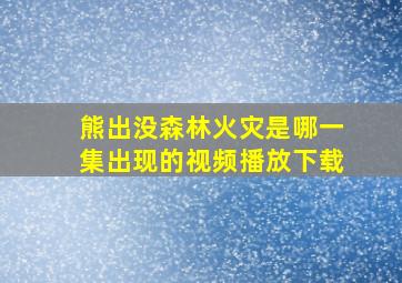 熊出没森林火灾是哪一集出现的视频播放下载