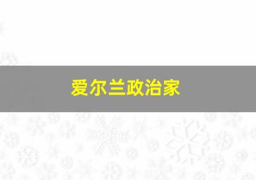 爱尔兰政治家