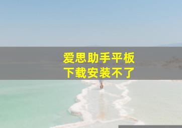 爱思助手平板下载安装不了