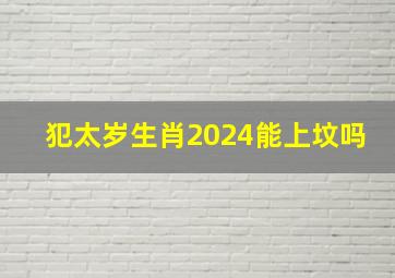 犯太岁生肖2024能上坟吗