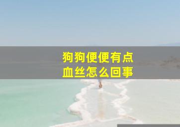 狗狗便便有点血丝怎么回事