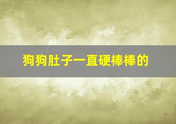 狗狗肚子一直硬棒棒的