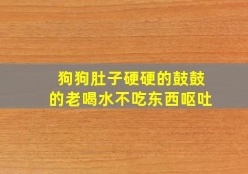 狗狗肚子硬硬的鼓鼓的老喝水不吃东西呕吐